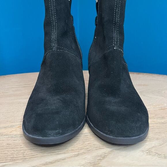 Kookaburra by UGG Samiah Mid Block Heel Suede Ankle Boots Black Women’s 8 - Picture 5 of 12